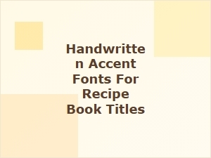 Graceful Handwritten Accents for Recipe Book Titles