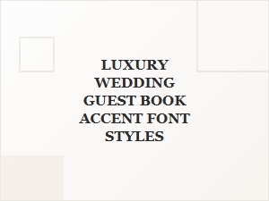 Luxury Wedding Guest Book Accent Font Inspirations